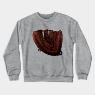 Vintage Leather Baseball Glove Crewneck Sweatshirt